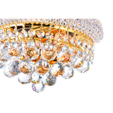 Empire 12in Gold Wall Sconce with Crystals