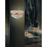 Empire 12in Gold Wall Sconce with Crystals