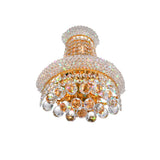 Empire 12in Gold Wall Sconce with Crystals