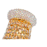 Empire 12in Gold Wall Sconce with Crystals