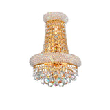 Empire 12in Gold Wall Sconce with Crystals