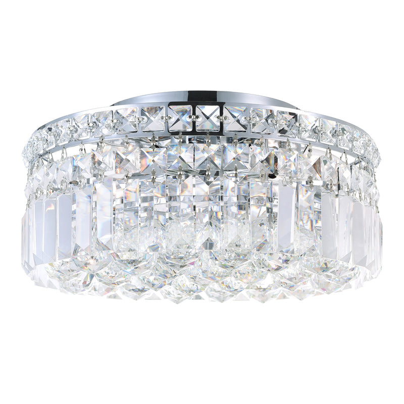 Colosseum Chrome Flush Mount with Crystals