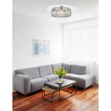 Colosseum Chrome Flush Mount with Crystals