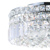 Colosseum Chrome Flush Mount with Crystals