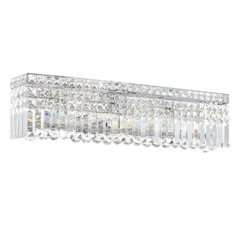 Colosseum 6 Light 26in Vanity Light with Crystals