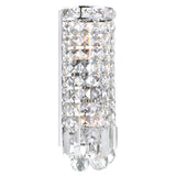 Colosseum Chrome Bathroom Sconce with Crystals