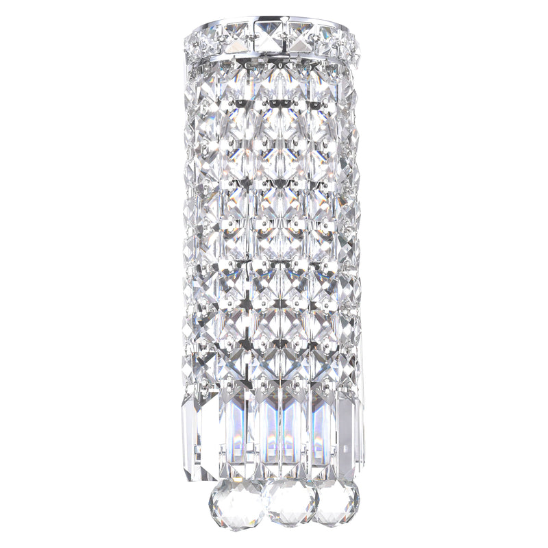 Colosseum Chrome Bathroom Sconce with Crystals