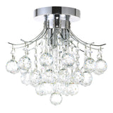 Princess Chrome Flush Mount with Crystals