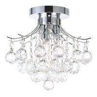 Princess Chrome Flush Mount with Crystals