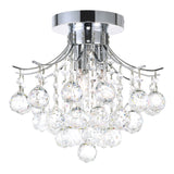 Princess Chrome Flush Mount with Crystals