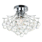 Princess Chrome Flush Mount with Crystals