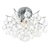Princess Chrome Flush Mount with Crystals