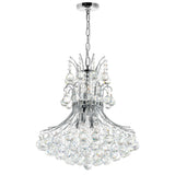 Princess 8 Light 20in Down Chandelier with Crystals