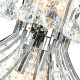 Princess 10 Light 24in Down Chandelier with Crystals