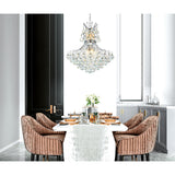 Princess 10 Light 24in Down Chandelier with Crystals