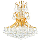 Princess 10 Light 24in Down Chandelier with Crystals