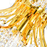 Princess 10 Light 24in Down Chandelier with Crystals
