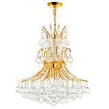 Princess 10 Light 24in Down Chandelier with Crystals