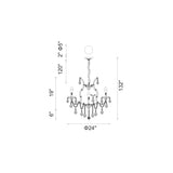 Maria Theresa Chrome Up Chandelier with Crystals