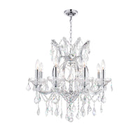 Maria Theresa Chrome Up Chandelier with Crystals