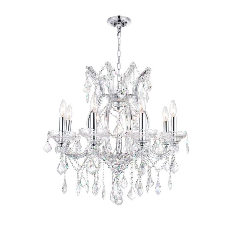 Maria Theresa Chrome Up Chandelier with Crystals