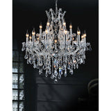 Maria Theresa Chrome Up Chandelier with Crystals