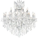Maria Theresa Chrome Up Chandelier with Crystals