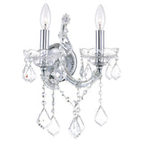 Maria Theresa Chrome Wall Sconce with Crystals