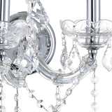 Maria Theresa Chrome Wall Sconce with Crystals