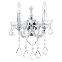 Maria Theresa Chrome Wall Sconce with Crystals