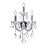 Maria Theresa Chrome Wall Sconce with Crystals