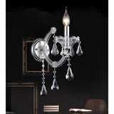 Maria Theresa Chrome Wall Sconce with Crystals