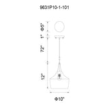 Dynamic 1 Light 10in Down Mini Pendant