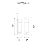 Sierra 1 Light 5in Wall Sconce