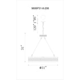 Nova 8 Light 31in Chandelier
