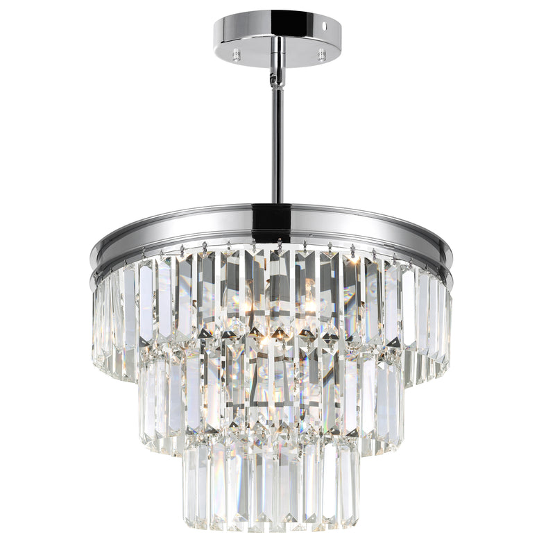 Weiss Chrome Down Chandelier