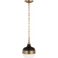 Cadence Pendant — 8 Inch, Dark Antique Brass / Matte Black