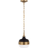 Cadence Pendant — 8 Inch, Dark Antique Brass / Matte Black