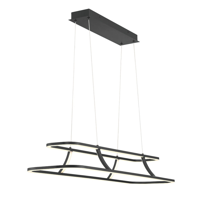 Cadoux Chandelier 44 Inch Black by Eurofase