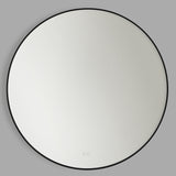 Cadre Round Mirror Medium Midnight Black By Generation Lighting  - Front View1