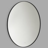 Cadre Round Mirror Medium Midnight Black By Generation Lighting   - Side View2