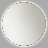 Cadre Round Mirror Medium Satin Brass By Generation Lighting   - Front View