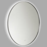 Cadre Round Mirror Small Brushed Nickel By Generation Lighting - Side View1