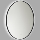 Cadre Round Mirror Small Midnight Black By Generation Lighting  - Side View1