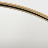 Cadre Round Mirror Small Satin Brass By Generation Lighting - Detailed View1