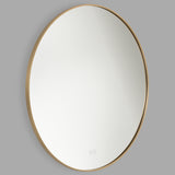 Cadre Round Mirror Small Satin Brass By Generation Lighting  Side View1