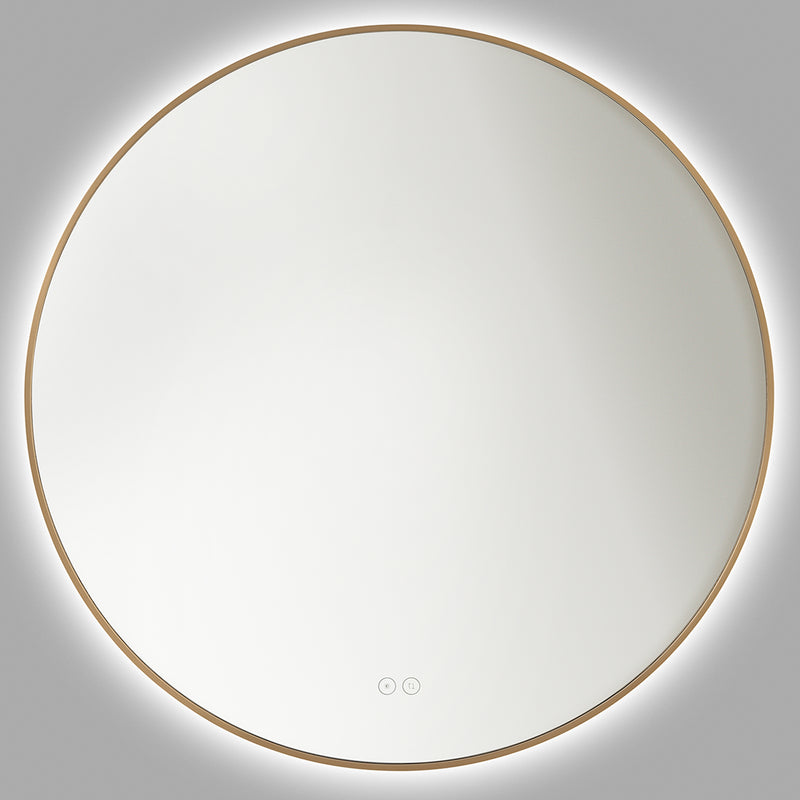 Cadre Round Mirror Small Satin Brass By Generation Lighting