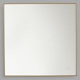 Cadre Square Mirror Small Satin Brass By Generation Lighting - Front View