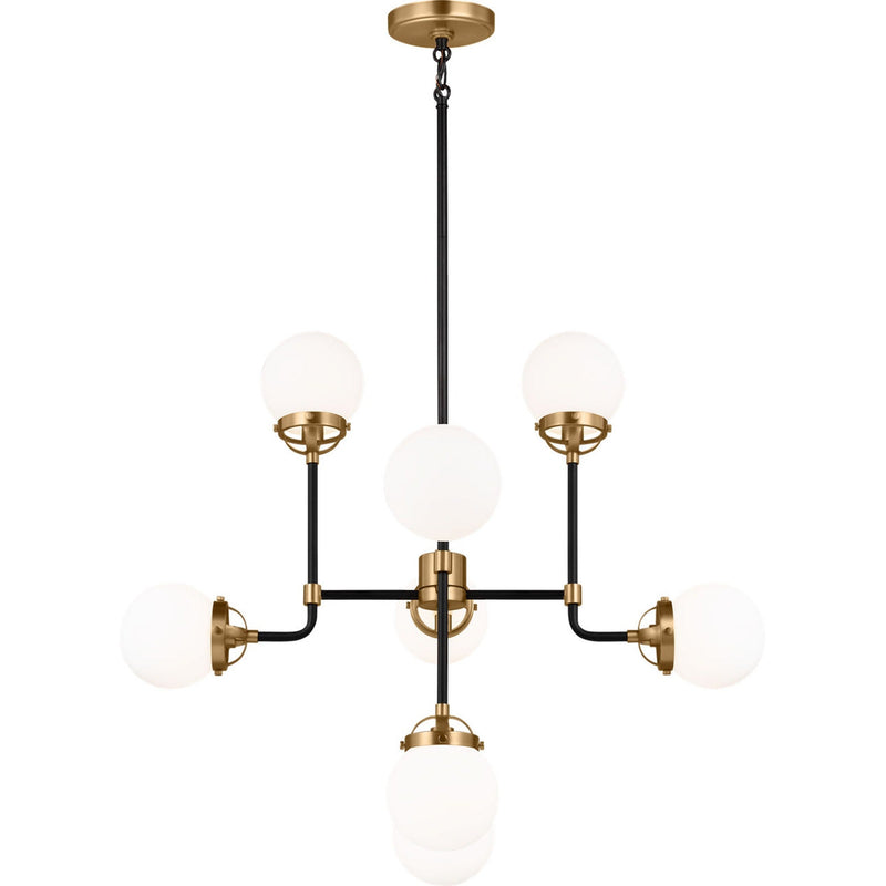 Cafe Chandelier — 32", Satin Brass