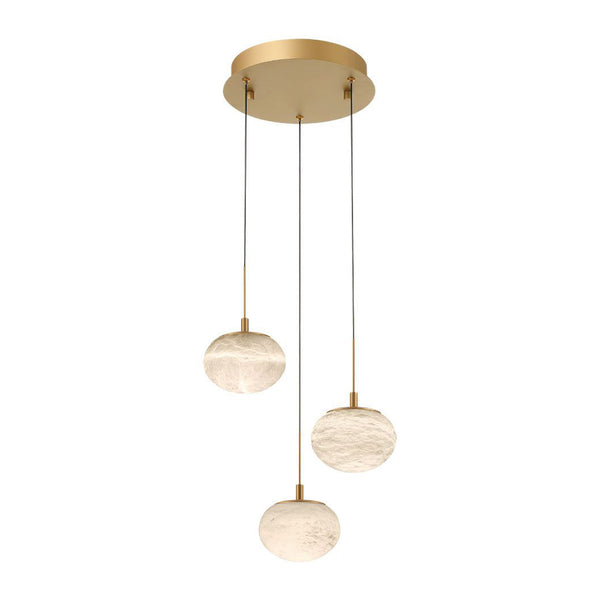 Calcolo 3 Light Chandelier Antiuqe Brass By Lib And Co